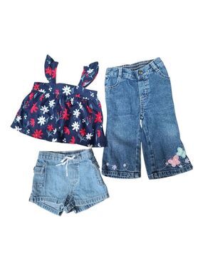 Baby Girls 9M Summer Bundle: Dress, Shorts, Pants Carters Circo Sonoma